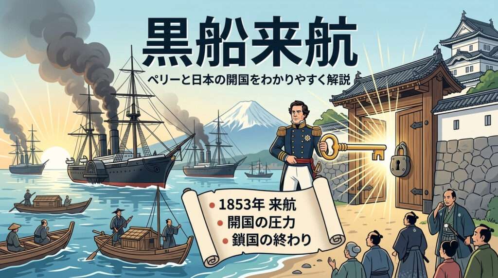 黒船来航とは？ペリーと日本の開国をわかりやすく解説 | わびと